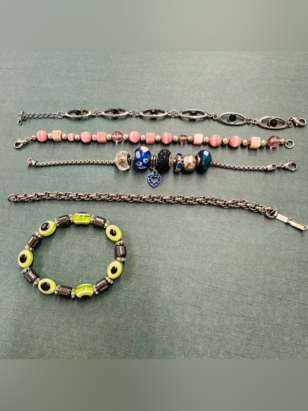 Bracelet Bundle B10 Beaded Chain Crystal Stretch